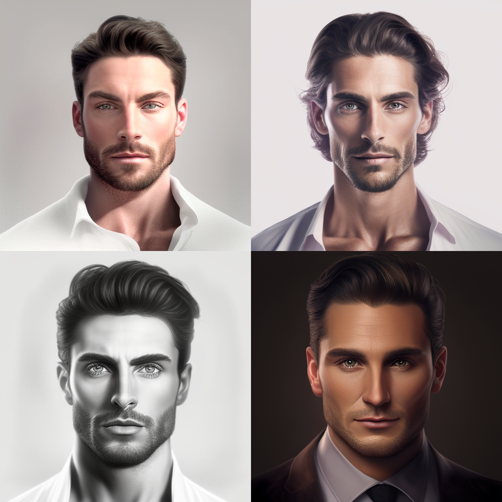 Handsome man — blank background